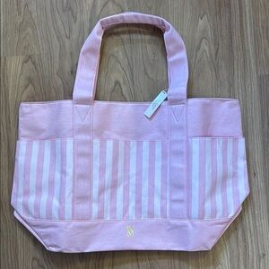 Victoria's Secret Pink Striped Tote Bag